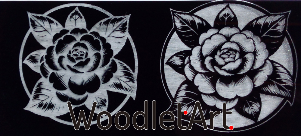 dekorace květinového skla ryté černé sklo